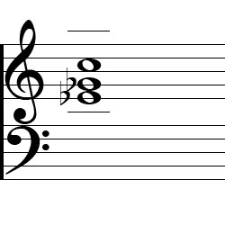 C Diminished First Inversion Chord Music Notation
