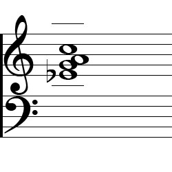 C Minor 6 First Inversion Chord Music Notation