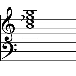 C Minor 6 Third Inversion Chord Music Notation