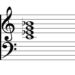 C minor Dominant 7 Chord Music Notation