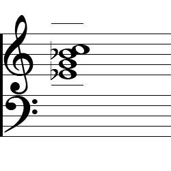 C minor Dominant 7 First Inversion Chord Music Notation
