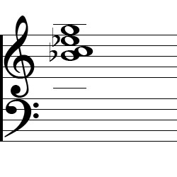 C minor Dominant 7 Third Inversion Chord Music Notation