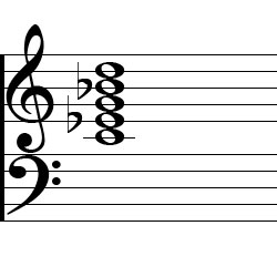 C minor Dominant 9 Chord Music Notation