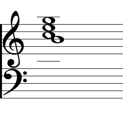 C Major7 Third Inversion Chord Music Notation