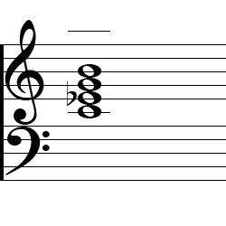 C minor Major7 Chord Music Notation