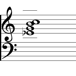C minor Major7 First Inversion Chord Music Notation