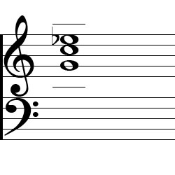 C minor Chord Music Notation