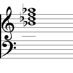 C♯ Major6 Chord Third Inversion Music Notation