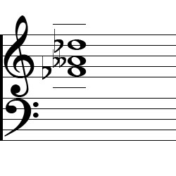 C♯ Diminished First Inversion Chord Music Notation