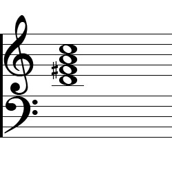 D Dominant 7 Chord Music Notation
