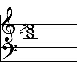 D Augmented Chord Music Notation