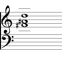 D Augmented First Inversion Chord Music Notation