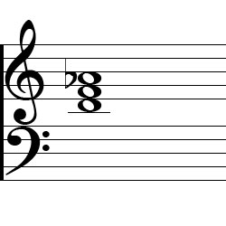 D Diminished Chord Music Notation