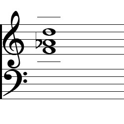 D Diminished First Inversion Chord Music Notation