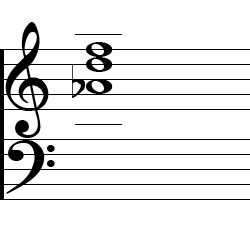 D Diminished Second Inversion Chord Music Notation