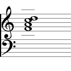 D minor Dominant 7 First Inversion Chord Music Notation