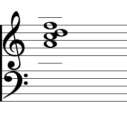 D minor Dominant 7 Second Inversion Chord Music Notation