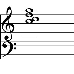 D minor Dominant 7 Third Inversion Chord Music Notation