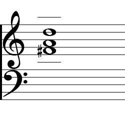 D Major First Inversion Chord Music Notation