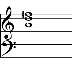 D Major Second Inversion Chord Music Notation