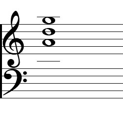 D Sus4 Second Inversion Chord Music Notation