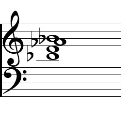 D♭ Major6 Chord Music Notation