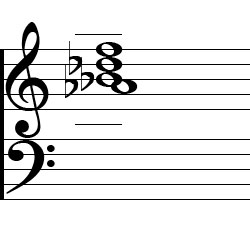 D♭ Major6 Chord Second Inversion Music Notation