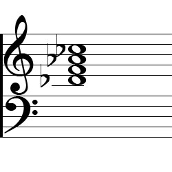 D♭ Dominant 7 Chord Music Notation