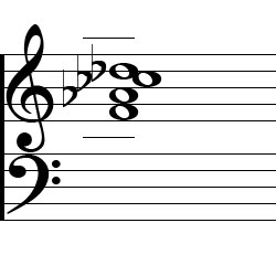 D♭ Dominant 7 First Inversion Chord Music Notation