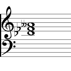 D♭ Diminished Chord Music Notation