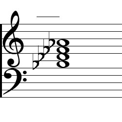 D♭ Minor 6 Third Inversion Chord Music Notation