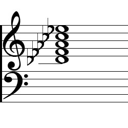 D♭ minor Dominant 9 Chord Music Notation