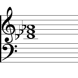 Music Notation for the D♭ minor Chord