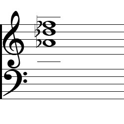 D♭ minor Chord Music Notation