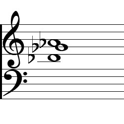 D♭ Sus4 Chord Music Notation
