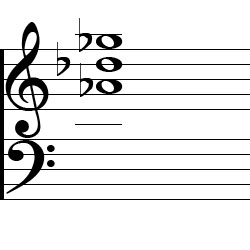 D♭ Sus4 Second Inversion Chord Music Notation