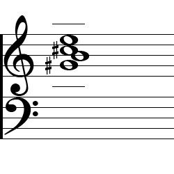 E Major6 Chord First Inversion Music Notation