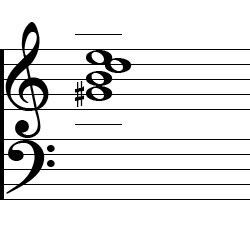 E Dominant 7 First Inversion Chord Music Notation