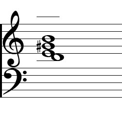 E Dominant 7 Third Inversion Chord Music Notation