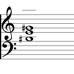 E Augmented Second Inversion Chord Music Notation