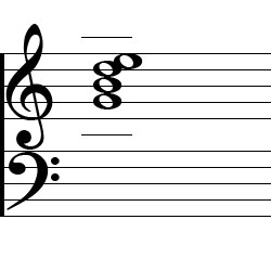 E minor Dominant 7 First Inversion Chord Music Notation