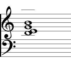 E minor Dominant 7 Third Inversion Chord Music Notation