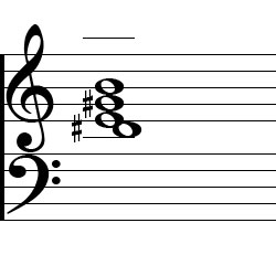 E Major7 Third Inversion Chord Music Notation