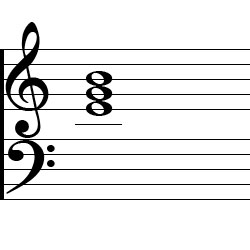 Music Notation for the E minor Chord