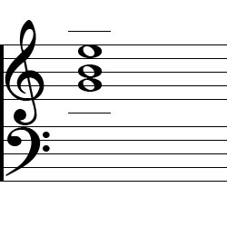 E minor Chord Music Notation