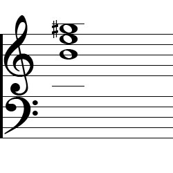 E Major Second Inversion Chord Music Notation