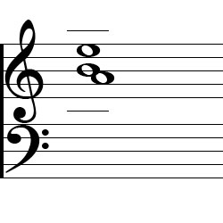 E Sus4 First Inversion Chord Music Notation