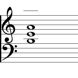 E Sus4 Second Inversion Chord Music Notation
