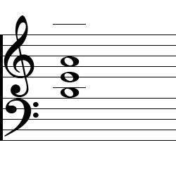 E Sus4 Second Inversion Chord Music Notation