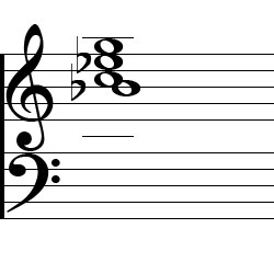 E♭ Major6 Chord Second Inversion Music Notation